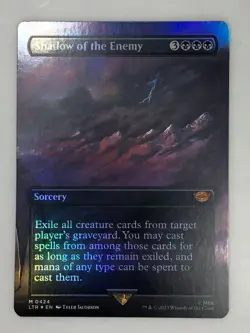 LTR Shadow of the Enemy 424 borderless scene foil mythic NM MTG LOTR Lord Rings - Image 1