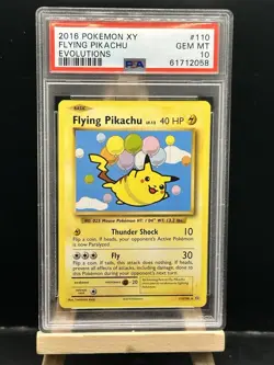 2016 Flying Pikachu 110/108 Rare 2016 Pokemon XY Evolutions PSA 10 Gem Mint - Image 1