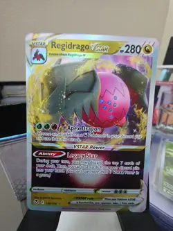 Pokemon SWSH Silver Tempest - 136/195 REGIDRAGO VSTAR, Holo Full Art Ultra Rare - Image 1