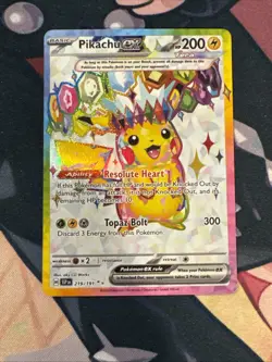 Pokemon TCG Pikachu EX 219/191 Surging Sparks Full Art Ultra Rare Near Mint - Image 1