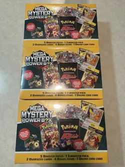 LOT OF 3 2025 Pokemon Mega Mystery Power Box Holiday Meijer Exclusive Sealed New - Image 1