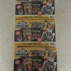 LOT OF 3 2025 Pokemon Mega Mystery Power Box Holiday Meijer Exclusive Sealed New - Image 2