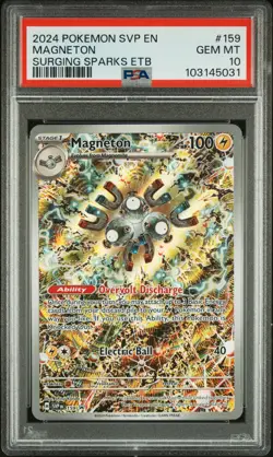 2024 POKEMON SVP EN-SV BLACK STAR PROMO #159 MAGNETON PSA 10 - Image 1