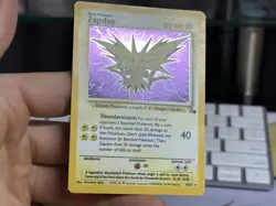 #2 Zapdos 15/62 Fossil 1999 Holo Rare WOTC Pokemon Card TCG - Image 5