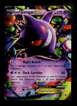Gengar EX 34/119 XY Phantom Forces 2014 Holo Rare Pokemon Card TCG - Image 1
