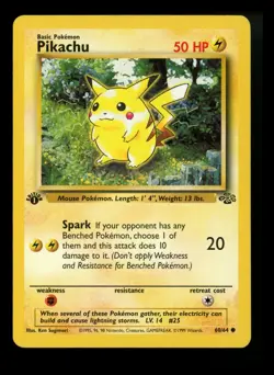 #3 1st Edition Pikachu 60/64 Jungle 1999 WOTC Pokemon Card TCG - Image 1