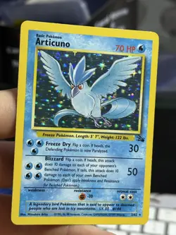 #4 Articuno 2/62 Fossil 1999 Holo Rare WOTC Pokemon Card TCG - Image 3