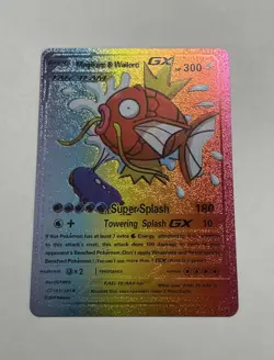 Magikarp Wailord Rainbow GX Trading Display Card Tag Team Fan Art M/NM - Image 1