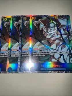 One Piece TCG OP13-042 Edward. Newgate SR X4 Playset Card Game CCG English - Image 4