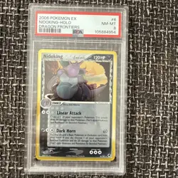 Pokemon EX Dragon Frontiers Holo Card Nidoking 6/101 PSA 8 - Image 1