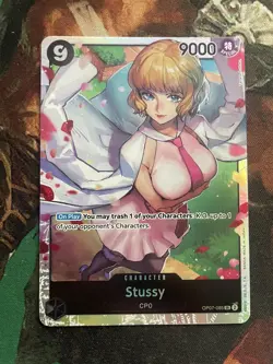 Stussy OP07-085 Super Rare English 500 Years Future One Piece TCG Card Game - Image 1