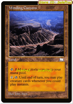 WINDING CANYONS magic WEATHERLIGHT ADD ONE COLORLESS MANA RARE MTG MINT CARD - Image 1