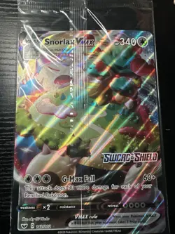 Pokemon TCG Snorlax VMAX Holo Ultra Rare Card Sword & Shield 142/202 - Image 1