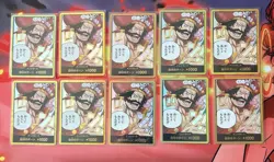 One Piece TCG Japanese Gol D. Roger Don!! Card Gold Foil OP13 Playset - Image 1