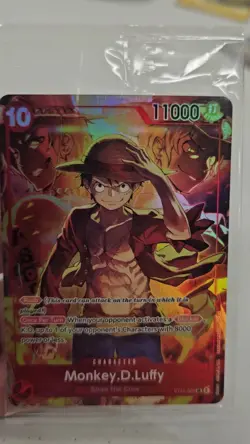 Sealed Promo One Piece CARD Treasure Booster Monkey.D.Luffy ST10-006 SR NEW - Image 2
