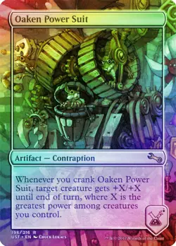 Oaken Power Suit FOIL Unstable NM Artifact Rare MAGIC GATHERING CARD ABUGames - Image 1