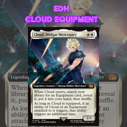 EDH - Cloud Equipment, Mono White MTG Commander Deck, Bracket 2, Final Fantasy - Image 1