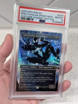 PSA 10 💎 MTG Spectacular Spider-Man Textured Foil 235 Symbiote Suit Magic - Image 1