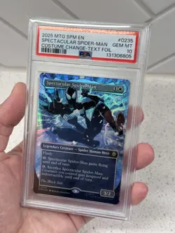 PSA 10 💎 MTG Spectacular Spider-Man Textured Foil 235 Symbiote Suit Magic - Image 2