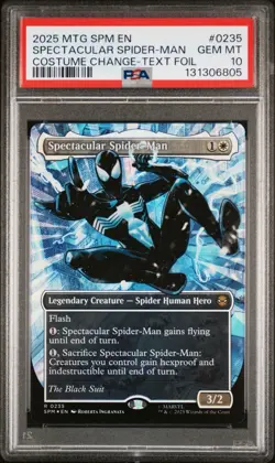 PSA 10 💎 MTG Spectacular Spider-Man Textured Foil 235 Symbiote Suit Magic - Image 3