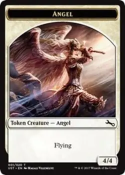 Light Play, English MTG Foil Angel Token - Foil Unstable Magic the Gathering - Image 1