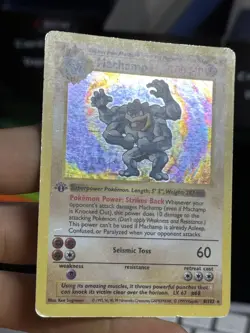 #3 1st Edition Machamp 8/102 Base Set SHADOWLESS 1999 Holo Rare WOTC Pokemon - Image 5