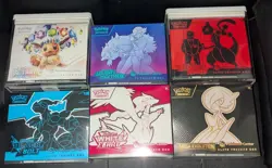 6 Pokemon Center ETB Lot: Prismatic Evolutions,Journey Together,Destined Rivals - Image 1