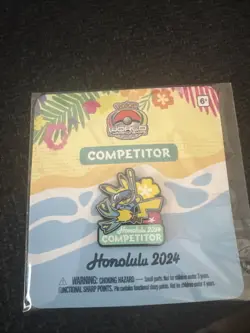 2024 Honolulu Pokemon World Championships Competitor Pin | New - Image 1