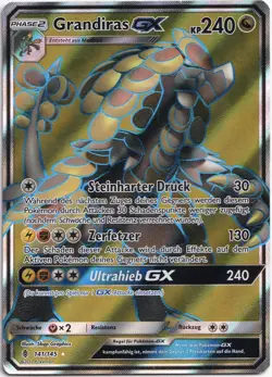 Pokemon Grandiras GX Full Art Stunde der Wachter 141/145 LP Deutsch - Image 1