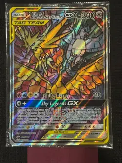 2019 POKEMON HIDDEN FATES MOLTRES & ZAPDOS & ARTICUNO TAG TEAM GX SM210 SEALED - Image 1