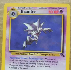 Haunter 21/62 Rare Non-Holo Fossil Set Pokemon Card LP - Image 2