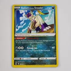 Pokemon TCG Radiant Hisuian Sneasler 123/196 Lost Origin Holo NM Card 2022 - Image 1