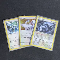Lugia 3 Card Lot Holo Rare Pokemon - Celebrations, Vivid Voltage & Fates Collide - Image 1