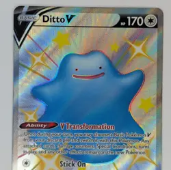 Ditto V SV118/SV122 Shining Fates Pokemon Card Shiny Vault Full Art Ultra Rare - Image 2