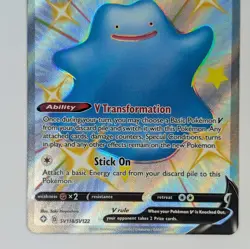 Ditto V SV118/SV122 Shining Fates Pokemon Card Shiny Vault Full Art Ultra Rare - Image 3