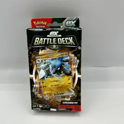 New Pokemon TCG Lucario ex Battle Deck (2023) 60 Cards Play Accessories - Image 1