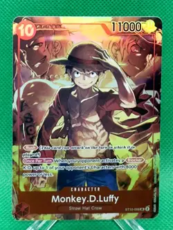 One Piece Monkey.D.Luffy ST10-006 SR Super Rare Promo Card English Mint - Image 2