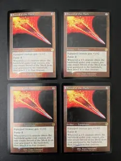 MTG- Sword of the Meek x4 - Brother's War Retro FOIL - Image 1