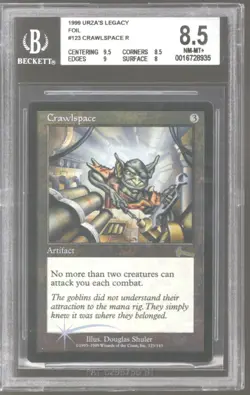 Magic MTG Urza's Legacy FOIL Crawlspace BGS 8.5 (9.5, 8.5, 9, 8) NEAR MINT NM - Image 1