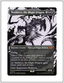 1x Skithiryx, the Blight Dragon, Showcase Art, Magic the Gathering MTG NM - Image 1