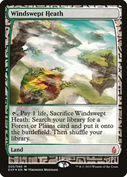 Magic MTG Zendikar Expedition Windswept Heath FOIL NEAR MINT NM - Image 1