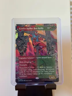 MTG, Scarlet Spider, Ben Reilly FOIL (Borderless) 214 NM Marvel's Spider-Man - Image 1