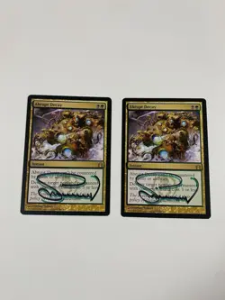 2x MTG Abrupt Decay Return to Ravnica Regular Rare Shadow Signed By The Artist - Image 1
