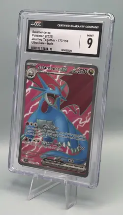 Pokemon TCG Salamence ex 177/159 Journey Together Ultra Rare - Graded CGC 9 MINT - Image 1