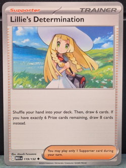 Lillie's Determination 119/132 Mega Evolution Pokemon TCG Near Mint Card Game NM - Image 1