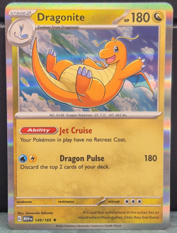 Dragonite 149/165 Rare Holo Pokemon Scarlet & Violet 151 Near Mint Card Game NM - Image 1