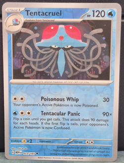 Tentacruel 073/165 Reverse Holo Pokemon Scarlet & Violet 151 Near Mint Card Game - Image 1