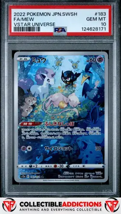 2022 Pokemon Japanese Sword & Shield Vstar Universe #183 Mew Vstar PSA 10 - Image 1