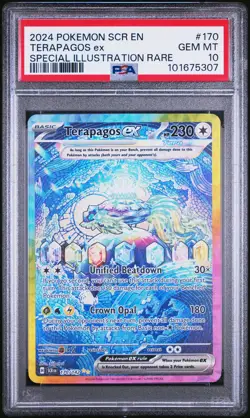 2024 POKEMON SCR EN-STELLAR CROWN SPECIAL ILLUSTRATION RARE TERAPAGOS EX PSA 10 - Image 1