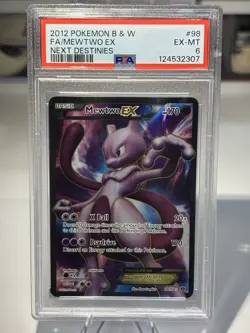 Pokemon 2012 Black & White Next Destinies Mewtwo EX 98/99 Full Art PSA 6 - Image 1